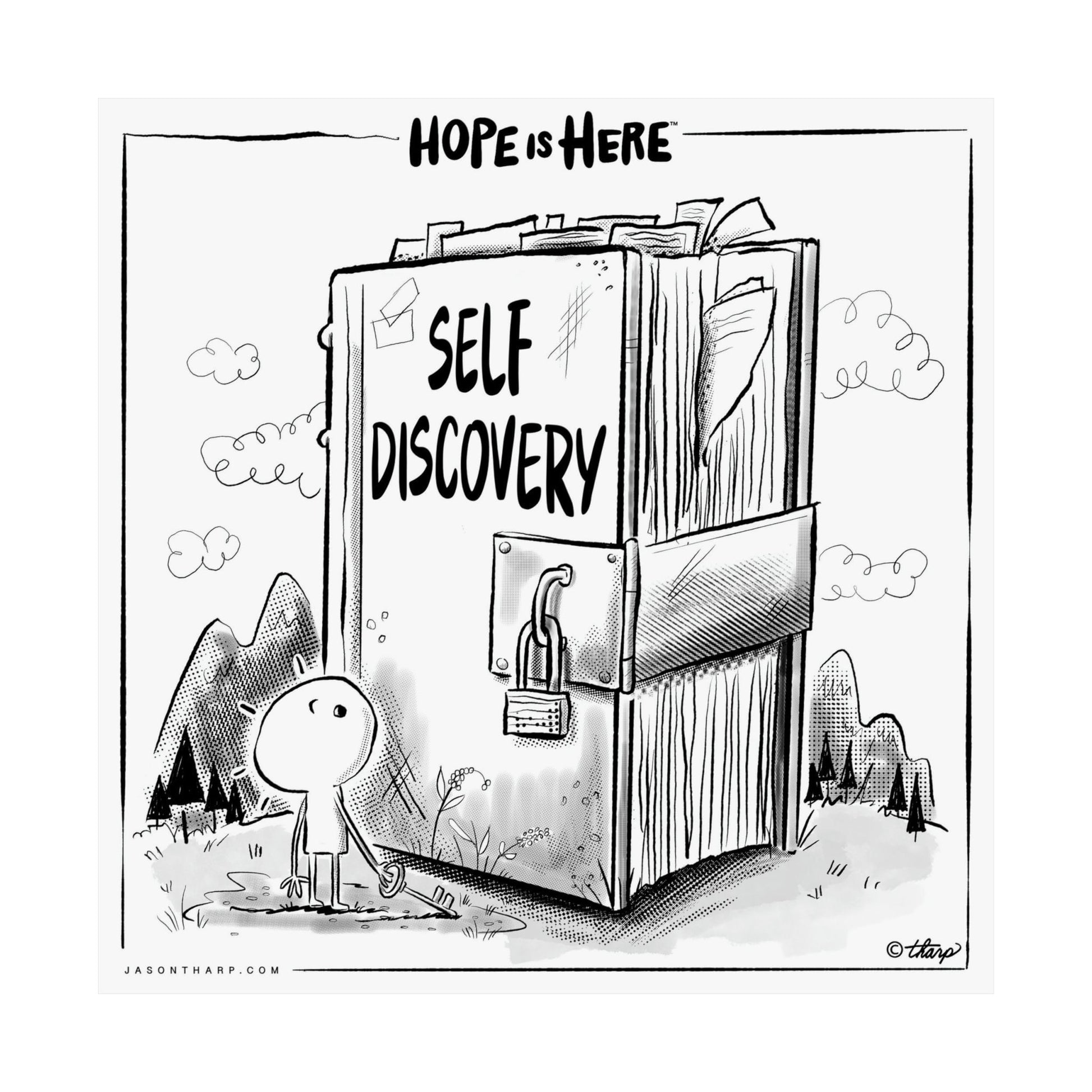 Printify Poster 12" x 12" / Matte "Self Discovery" 12x12 Inspirational Art Print - Beyond Hope Project