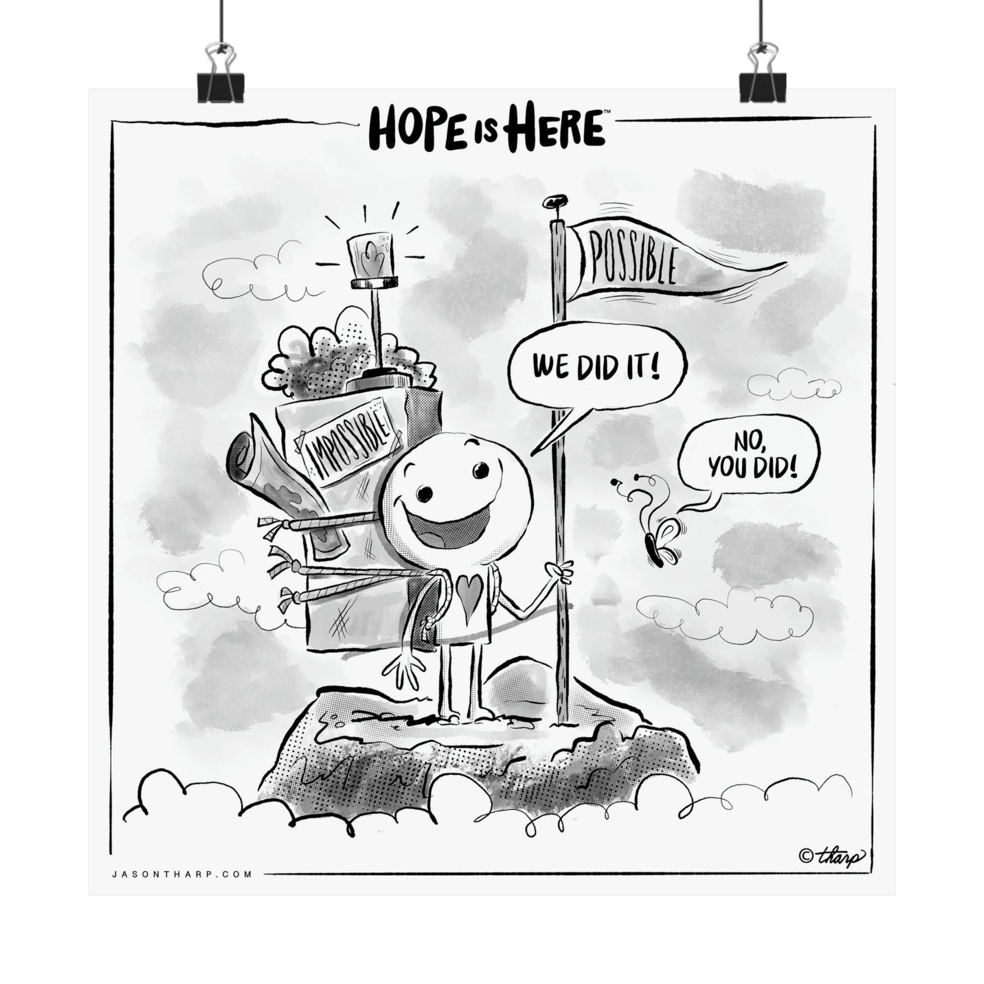 Printify Poster 12" x 12" / Matte "Triumph of Hope" 12x12 Inspirational Art Print - Beyond Hope Project