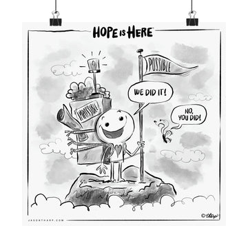 Printify Poster 12" x 12" / Matte "Triumph of Hope" 12x12 Inspirational Art Print - Beyond Hope Project