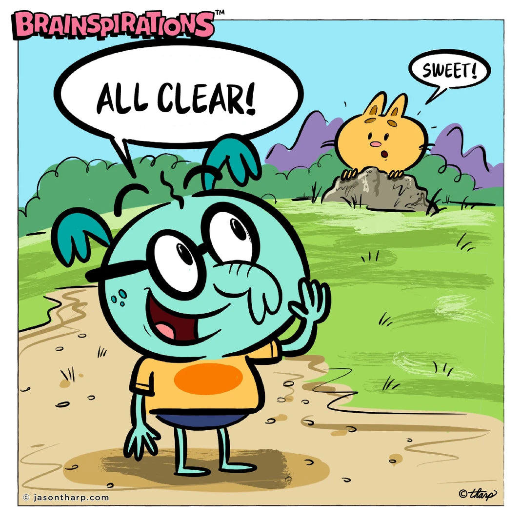 Beyond Hope Project Brainspiration character calling out "all clear"
