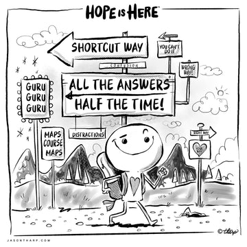 Hope Is Here™ | Beyond Hope Project character choosing the right path for their life for them, self discovery