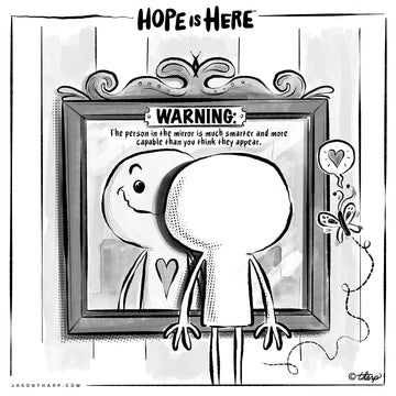 Beyond Hope Project™ , Hope Is Here Comic, comic staring ourselves in the mirror to see the real us