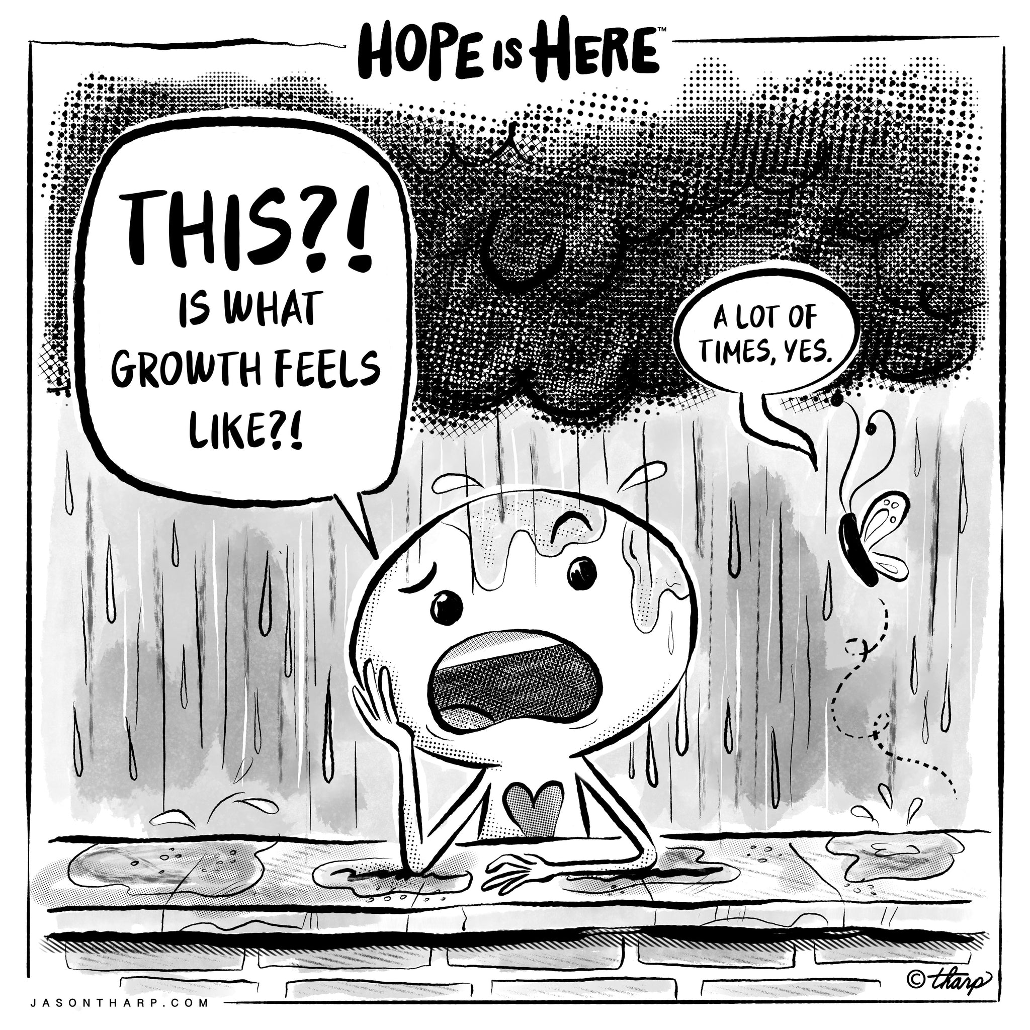 Beyond Hope Project, Hope is Here comic, growth comes from the painful moments.