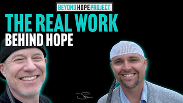 Jason Tharp speaking about authentic hope and vulnerability including Mike HUgo
