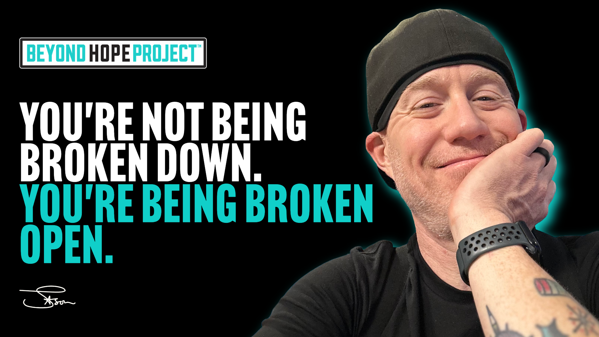Person embracing emotional healing journey - Beyond Hope Project inspiration