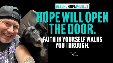 Jason Tharp, glioblastoma survivor and hope advocate, sharing a message about hope and faith in yourself.”