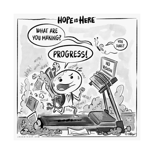 Printify Poster 12" x 12" / Matte Hope is Here: "Progress" 12x12 Art Print by Jason Tharp