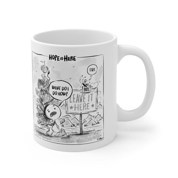 Printify Mug 11oz 'LeaveI' Mug - 11 oz Inspirational Coffee Cup